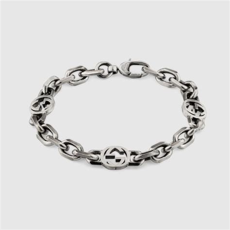 Gucci Interlocking Armband aus Silber.